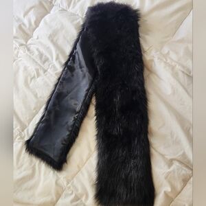 Unreal Black Faux Fur Scarf